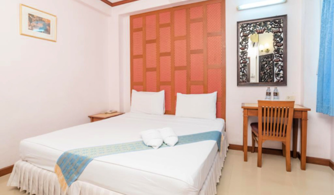 Basic room with double bed at New Siam Guesthouse III