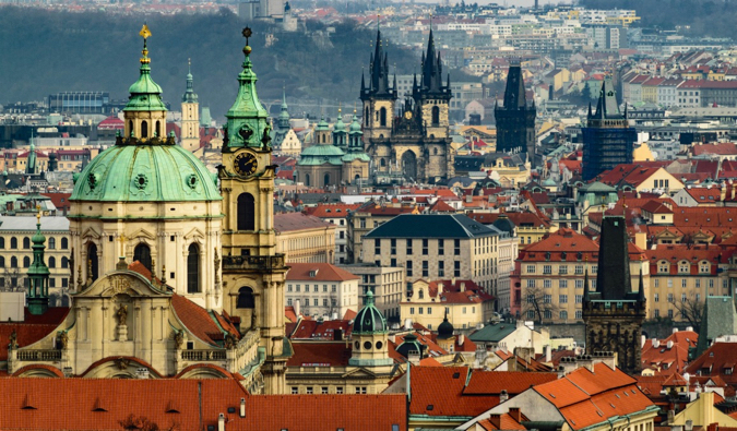 捷克布拉格的许多古老和中世纪的建筑