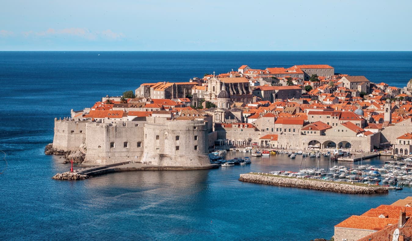 The historic old town of Dubrovnik, Croatia on the Dalmatian Coast