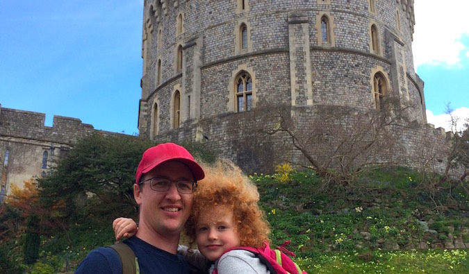 Keith being a tourist with his daughter at Windsor Castle