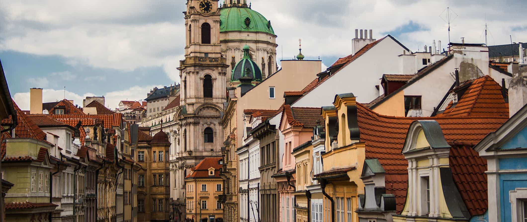 colorful buildings in Prague, Czech Republic