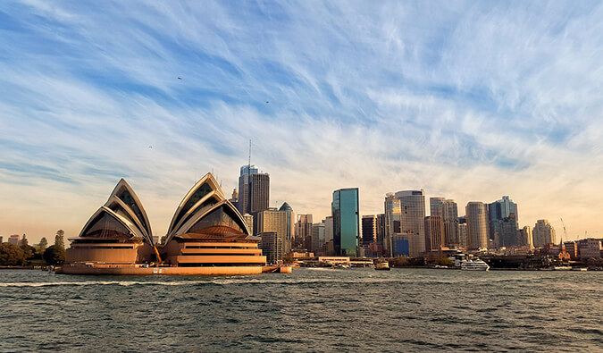 悉尼港的日落
