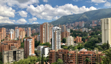 The skyline of Medellin, Colombia