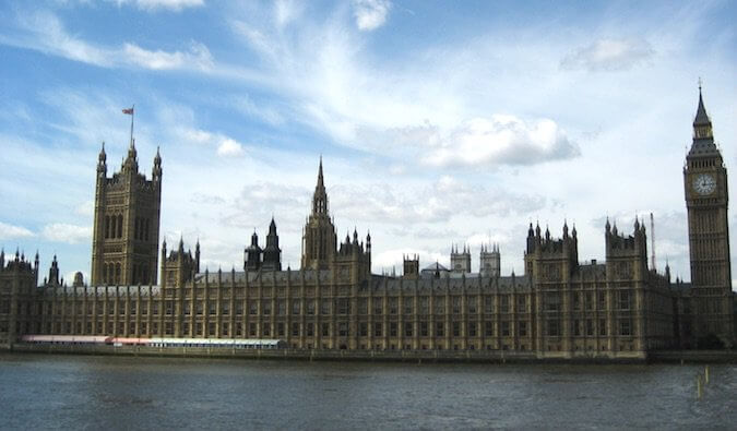 英格兰议会和大本钟在伦敦
