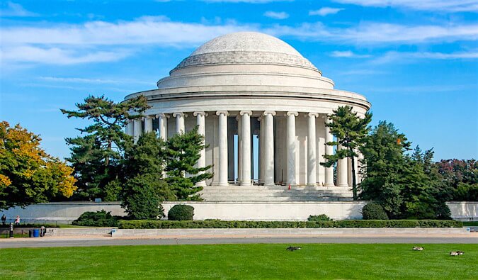 杰斐逊纪念馆在华盛顿特区，直流