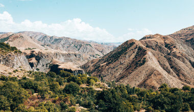 在亚美尼亚的一个坚固的山风景