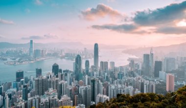 从高峰期俯瞰香港