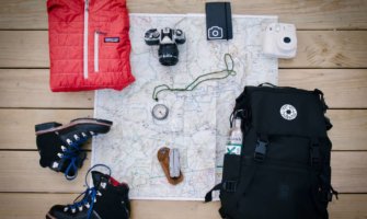 地图、背包和其他旅行装备