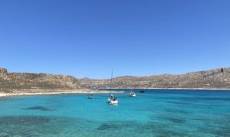希腊克里特岛周围清澈美丽的水域